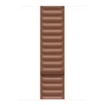 Microsonic Apple Watch Series 5 Uyumlu 44 mm Leather Link Band Kahverengi Kordon