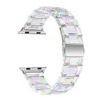 Microsonic Apple Watch Series 6 40 mm Stainless Transparent Clear Çok Renkli Kordon