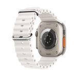 Microsonic Apple Watch Series 6 44 mm Beyaz Ocean Band Kordon