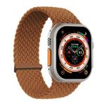 Microsonic Apple Watch Series 7 41 mm Leather Link Band Kahverengi Uyumlu Kordon