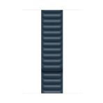 Microsonic Apple Watch Series 7 41 mm Leather Link Band Lacivert Kordon