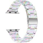 Microsonic Apple Watch Series 7 41 mm Stainless Transparent Clear Çok Renkli Kordon