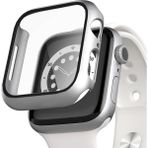 Microsonic Apple Watch Series 7 41MM Kılıf Matte Premium Slim Watchband Gümüş