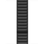 Microsonic Apple Watch Series 7 45 mm Leather Link Band Siyah Kordon