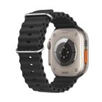 Microsonic Apple Watch Series 7 45 mm Ocean Band Siyah Kordon