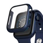 Microsonic Apple Watch Series 7 45mm için Kılıf Matte Premium Slim WatchBand Lacivert [Watch Series 7 45mm ile Uyumlu Kılıf - Lacivert]