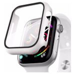 Microsonic Apple Watch Series 7 45MM Kılıf Matte Premium Slim Watchband Beyaz