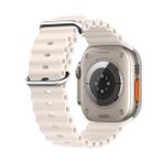 Microsonic Apple Watch Series 7 Ocean Band Bej 41 mm Kordon