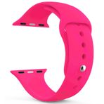 Microsonic Apple Watch Series 7 Silikon Koyu Pembe 41 mm Kordon
