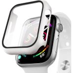 Microsonic Apple Watch Series 8 41 mm Beyaz Matte Premium Slim Watch Band Kılıf