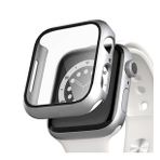 Microsonic Apple Watch Series 8 41 mm Gümüş Matte Premium Slim Watch Band Kılıf