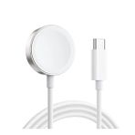 Microsonic Apple Watch Series 8 41mm Masaüstü Manyetik Hızlı Şarj Aygıtı - Type-C Kablosu Beyaz