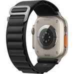 Microsonic Apple Watch Series 8 45 mm Alpine Loop Siyah Kordon