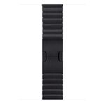 Microsonic Apple Watch Series 8 45 mm için Link Bileklik Kayış Siyah Kordon