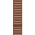 Microsonic Apple Watch Series 8 45 mm Leather Link Band Kahverengi Kordon