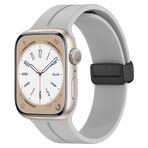 Microsonic Apple Watch Series 8 45 mm Ribbon Line Gri Kordon