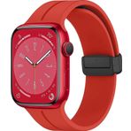 Microsonic Apple Watch Series 8 45 mm Ribbon Line Kırmızı Kordon