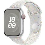 Microsonic Apple Watch Series 9 45 mm Flame Sport Band Beyaz Kordon