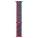 Microsonic Apple Watch Series 9 45 mm Hasırlı Woven Sport Loop Koyu Pembe Kordon