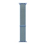 Microsonic Apple Watch Series 9 45 mm Hasırlı Woven Sport Loop Mavi Kordon