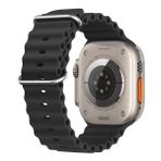 Microsonic Apple Watch Series 9 45 mm Ocean Band Siyah Kordon