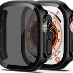 Microsonic Apple Watch Ultra Kılıf Privacy Gizlilik Filtreli WatchBand Siyah