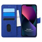 Microsonic Appple iPhone 13 Fabric Book Wallet Lacivert Kılıf