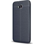 Microsonic Asus Zenfone 4 Selfie 5.5inç ZD553KL Deri Dokulu Silikon Lacivert Kılıf