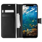 Microsonic Casper Via P3 için Kılıf Delux Leather Wallet Siyah [Via P3 ile Uyumlu Kılıf - Siyah]