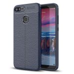 Microsonic CS110-LTHR-SFT-HW-HNR-9-LTE-LCV Huawei Honor 9 Lite Deri Dokulu Lacivert Silikon Kılıf