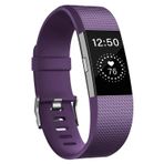 Microsonic Fitbit Charge 2 için Silicone Sport Band Mor Kordon