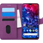 Microsonic General Mobile GM 20 Pro Fabric Book Wallet Mor Cep Telefon Kılıfı