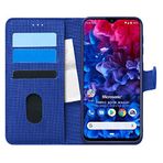 Microsonic General Mobile GM 20 Pro için Kılıf Fabric Book Wallet Lacivert [GM 20 Pro ile Uyumlu Kılıf - Lacivert]
