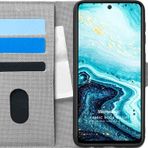 Microsonic General Mobile GM 21 Plus Fabric Book Wallet Gri Cep Telefon Kılıfı