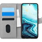 Microsonic General Mobile GM 21 Pro Fabric Book Wallet Gri Cep Telefon Kılıfı