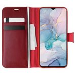 Microsonic General Mobile GM 22 için Kılıf Delux Leather Wallet Kırmızı [GM 22 ile Uyumlu Kılıf - Kırmızı]
