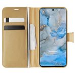 Microsonic General Mobile GM 22 Plus Delux Leather Wallet Gold Cep Telefon Kılıfı