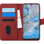 Microsonic General Mobile GM 22 Pro Fabric Book Wallet Kırmızı Cep Telefon Kılıfı
