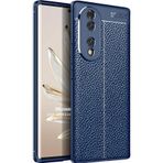 Microsonic Honor 70 Deri Dokulu Silikon Lacivert Cep Telefon Kılıfı