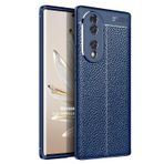 Microsonic Honor 70 için Kılıf Deri Dokulu Silikon Lacivert [Honor 70 ile Uyumlu Kılıf - Lacivert]