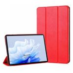 Microsonic Honor Pad X9 için Kılıf Slim Translucent Back Smart Cover Kırmızı [Honor Pad X9 ile Uyumlu Kılıf - Kırmızı]