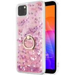 Microsonic Huawei Honor 9S Glitter Liquid Holder Pembe Cep Telefonu Kılıfı