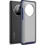 Microsonic Huawei Mate 40 Pro Frosted Frame Lacivert Cep Telefonu Kılıfı