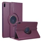 Microsonic Huawei MatePad 10.4 inç 360 Rotating Stand Deri Mor Tablet Kılıfı