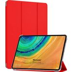 Microsonic Huawei Matepad 10.4 inç Slim Translucent Back Smart Cover Kırmızı Tablet Kılıfı