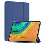 Microsonic Huawei Matepad 10.4 inç Slim Translucent Back Smart Cover Lacivert Tablet Kılıfı