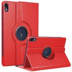 Microsonic Huawei Matepad 11 2023 360 Rotating Stand Deri Kırmızı Tablet Kılıfı