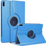 Microsonic Huawei MatePad Pro 10.8 360 Rotating Stand Deri Mavi Tablet Kılıfı