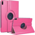 Microsonic Huawei MatePad Pro 10.8 360 Rotating Stand Deri Pembe Tablet Kılıfı
