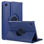 Microsonic Huawei MatePad T10 360 Rotating Stand Deri Lacivert Tablet Kılıfı